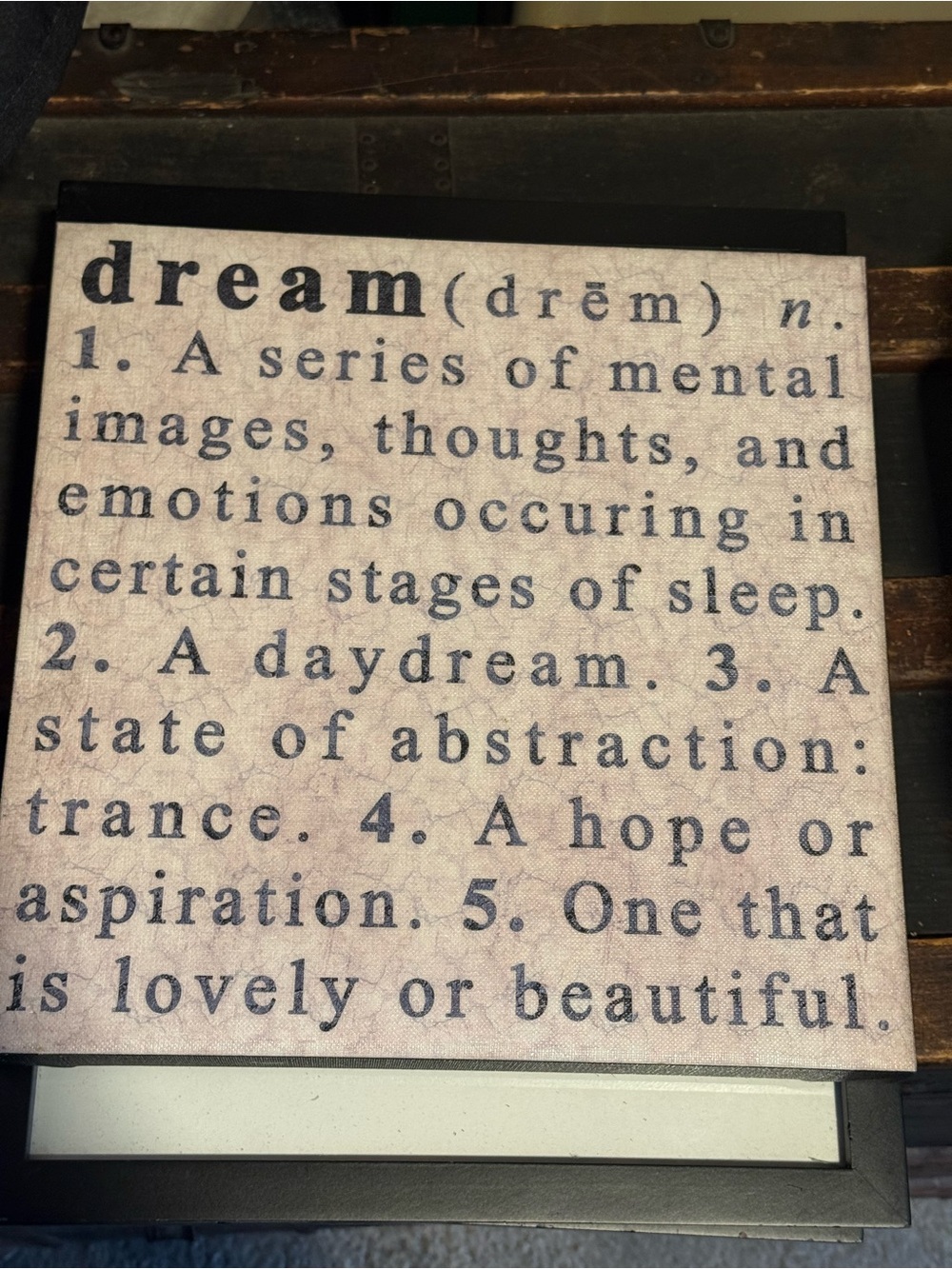 Dream Definition Wall Art - Neutral Text Print